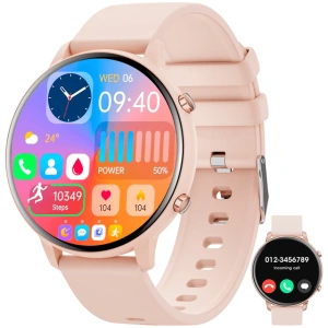2024 New Women'S Smart Watch, 1.39-Inch Round Screen, Multiple Movement Modes, Answering And Making Calls, Information Reminder, Smart Watch For Android And Ios (Pink)
