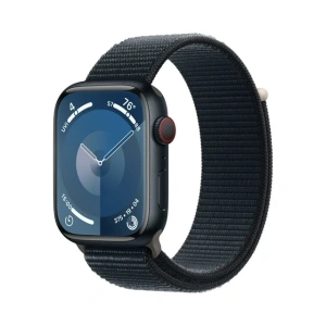 Apple Watch Series 9 With Blood Oxygen. GPS + Cellular 45mm Midnight Aluminum Case with Midnight Sport Loop.