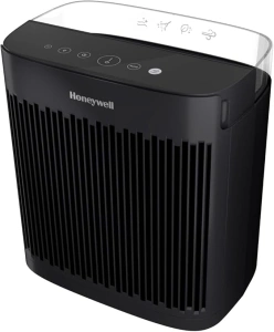 Honeywell InSight HEPA Air Purifier with Air Quality Indicator for Medium-Large Rooms (190 sq ft), Black - Wildfire/Smoke, Pollen, Pet Dander, and Dust Air Purifier