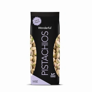 Wonderful Pistachios In Shell, Salt & Pepper Flavored Nuts, 14 Ounce Bag, Protein Snacks, Gluten Free, Healthy Snacks