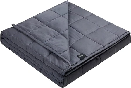 ZonLi Weighted Blanket (60''x80'', 20lbs, Queen Size Dark Grey) for Adults and Kids, High Breathability Heavy Blanket, Soft Material with Premium Glass Beads