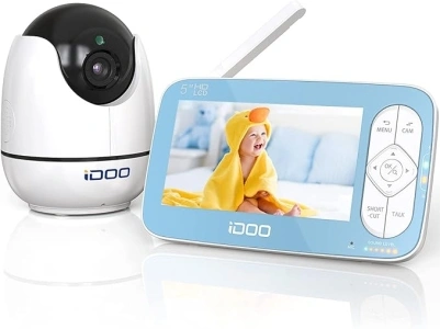 iDOO Baby Monitor with Camera and Audio, Video Baby Monitor no WiFi with Night Vision, 720P 5