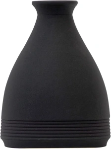 Nearly Natural 10in. Cone Stone Vase Black Matte