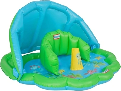 Little Tikes splash and play Sun-Shade mat. Splash Mat with Canopy to provide The best outdoor Water Play for Toddlers.