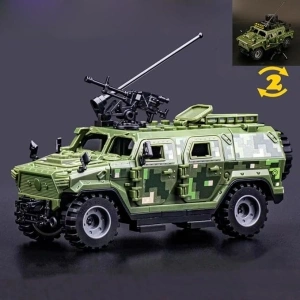 Armored Vehicle Building Block Military Vehicle Building Toy for Age 6 7 8 9 10 11 12+, 2 in 1 Styles Army Brick Truck, Military Car Model Toys Gifts for Boys