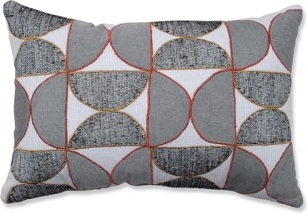 Pillow Perfect Indoor Halloween Half Circle Outline Orange Lumbar Pillow, 11.5