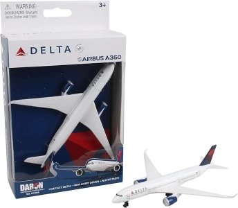 Daron Toy Airplane – Delta Air Lines Airbus A350 – Die-Cast Metal Model Airplane Toy with Plastic Parts for Kids Ages 3+