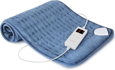 Heating Pad for Back, Heating Pad for Period Cramps with 6 Heat Settings & Timer, Portable Electric Heating Pads for Neck and Shoulders, Christmas Gifts for Women, Men, Blue…