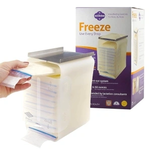 Fairhaven Health Milkies Freeze Organizer for Breast Milk Storage Bags Freezer | Breastmilk Storage Container Storing System for Freezing Breastmilk | Use with Standard Milk Bags