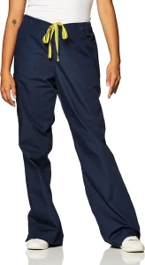 WonderWink Women's Scrubs Romeo Six-Pocket Flare Leg Pant - XS-5XL, 6 Pockets, Elastic Waistband with Convertible Drawstring