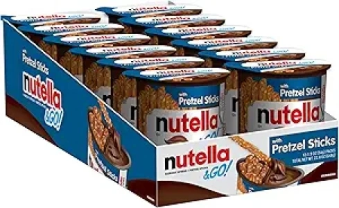 Nutella & GO! Bulk 12 Pack, Hazelnut and Cocoa Spread with Pretzel Sticks, Snack Cups for Kids, 1.9 oz Each