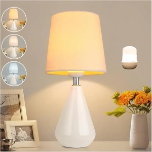 Small Bedside Table Lamp for Bedroom - Reading Desk Lamps with 3 Way Dimmable Touch,12