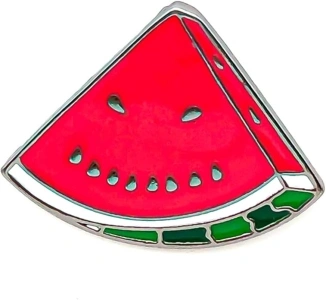 Bad Smile With Watermelon Face Pin - Fun Series - Enamel Lapel Pin - Nickel and Copper Plated Badge for Clothing, Bags, and Lanyards