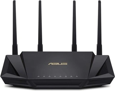 ASUS RT-AX3000 Ultra-Fast Dual Band Gigabit Wireless Router - Next Gen WiFi 6, Adaptive QoS, and AiProtection by Trend Micro | 1x WAN, 4x 1G LAN, 1x USB 3.0 - AiMesh Compatible