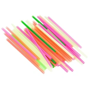 Chef Craft Neon Smoothie Straws, 8 inch 50 Piece Set, Assorted