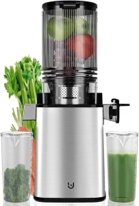 Masticating Juicer Machines, 350W Slow Cold Press Juicer with 5.3