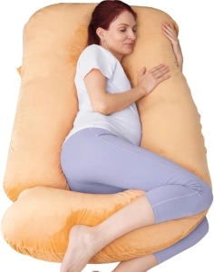 60 Inch Pregnancy Pillow for Sleeping, Extra Large U Shaped Body Pillow, Maternity Pillow for Pregnant Women (Brown)