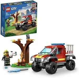 LEGO City 60393 Off-Road Fire Truck, Toy Blocks, Present, Vehicle, Glue, Fire Firefight, Boys, Girls, Ages 5 and Up