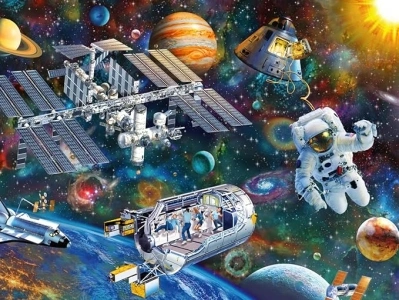 Ravensburger Cosmic Exploration Kids Jigsaw Puzzle | 200 Unique XXL Pieces | Anti-Glare Fun & Educational Toy | FSC Certified - 19.5