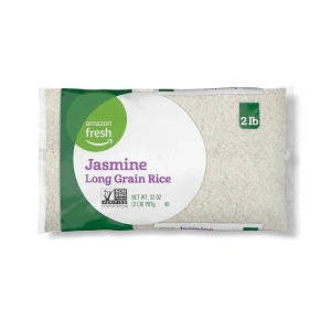 Amazon Fresh, Jasmine Long Grain Rice, 2 Lb (Previously Happy Belly, Packaging May Vary)