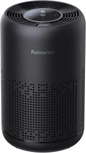 Air Purifiers for Bedroom, HEPA Air Purifiers, Air Cleaner for Smoke A11ergies Dander Hair Odor, Portable Air Purifier with Fragrance Sponge Sleep Mode Speed Control - AC300 Black