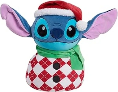 Stitch 12-inch Weighted Snowman Plush Stuffed Animal, Lilo and Stitch, Super Soft Fabric, Kids Toys for Ages 3 Up by Just Play