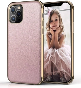 LOHASIC for iPhone 12 Pro Max Case, Slim Luxury Leather Elegant Classic Soft Grip Back Fashion Lovely Cover Cute Beauty Cases for Girls Compatible with iPhone 12 Pro Max 6.7