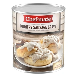 Chef-mate Country Sausage Gravy, Breakfast Sausage, Biscuits and Gravy, 6 lb 9 oz (#10 Can Bulk)