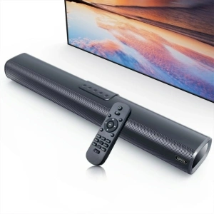 VEAT00L 2.1ch Sound Bars for TV, Soundbar with Subwoofer, Wired & Wireless Bluetooth 5.0 3D Surround Speakers, Optical/HDMI/AUX/RCA/USB Connection, Wall Mountable, Remote Control