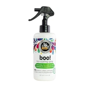 SoCozy Boo Lice Scaring Spray For Kids Hair, Effective Lice Treatment (8 Fl Oz) Clinically Proven to Repel Lice, Conditioning Spray with Tea Tree Oil, Rosemary Oil & Keratin, Paraben & Sulfate Free