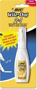 BIC 15ml Bottle Wite-Out 2 in 1 Correction Fluid (BICWOPFP11),White