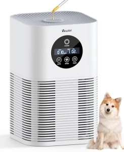 Air Purifiers for Home Large Room up to 600 Ft², VEWIOR H13 True Hepa Air Purifiers for Pets Hair, Dander, Smoke, Pollen, 3 Fan Speeds, 6 Timer Air Cleaner