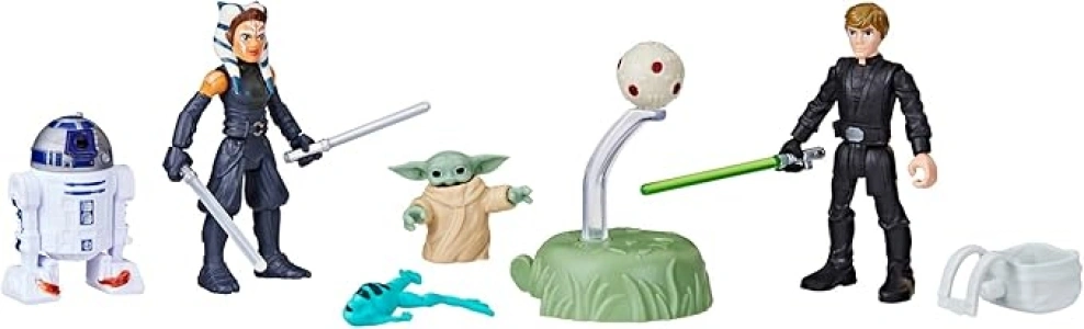 STAR WARS Mission Fleet, 2.5-Inch Scale Grogu Action Figure Set with 4 Figures & 7 Accessories, Toys for 4 Year Old Boys & Girls