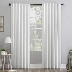 Sun Zero Hampshire Velvet Noise Reducing Thermal Extreme Total Blackout Back Tab Curtain Panel, 50