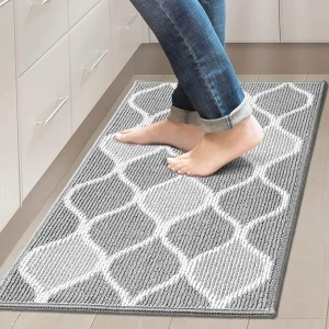 Villsure Kitchen Rugs and Mats, Non Skid Kitchen Runner Rug Absorbent Resist Dirt Kitchen Floor Mat Comfort Standing Mat Made of 100% Polypropylene Machine Washable,17.7
