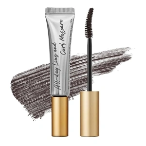 MILKTOUCH All Day Long & Curl Mascara Lasting Lash Curling Mascara for Straight Lashes | Eye Makeup Mascara Volume and Length Curl-Enhancing Smudge Proof Mascara | Lash Lift Mascara 0.35 Oz DARK TAUPE