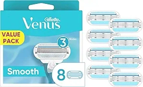 Gillette Venus Smooth Womens Razor Blade Refills, 8 Count, Lubracated to Protect the Skin from Irritation