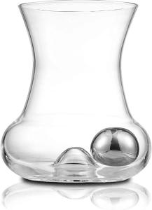 Hourglass Shape Whisky Glass Sets - Experience Effortless Whiskey Swirling with a Unique Raised Bottom Design, and Receive Included Whiskey Balls Reusable 55mm, Whisky Glass Capacity 22oz