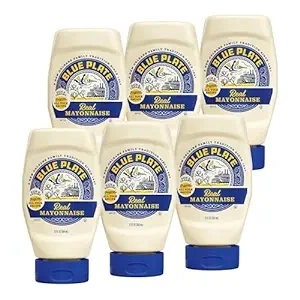 Blue Plate Real Mayonnaise, 12 Fl Oz Squeeze Bottle (Pack of 6)