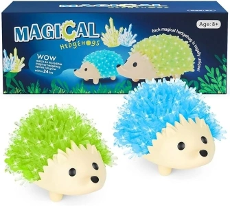 sdaymol Crystal Growing Kit for Kids - 2 Colors Hedgehog to Grow Fast in (24H),Science Experiments Learning & Educational Toys,Science Kits for Kids Age 8-12 STEM Project Gifts for Boys & Girls 6+