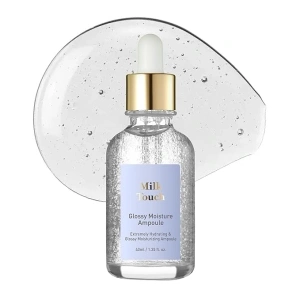 MILKTOUCH Glossy Moisture Ampoule for Face | Niacinamide Serum Facial Moisturizer for Dry Skin | Face Moisturizing Serum for All Skin Types | Hydrating Face Serum Ampoule Korean Skin Care (40 ml)