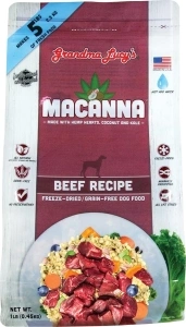 grandma lucy's Macanna Freeze Dried Grain Free Beef Recipe Dog Food 1 Lbs