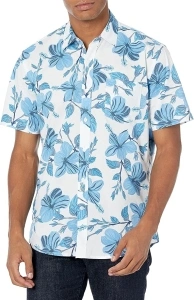 Amazon Essentials Men's Regular-Fit Short-Sleeve Print Shirt