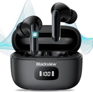 Blackview Wireless Noise Canceling Earbuds in Ear Headphones Wireless Bluetooth 5.3, Ear Buds Built-in Mic Sports Earbuds IPX7 Waterproof,56H Playtime LED Power Display for Android/iOS Phone