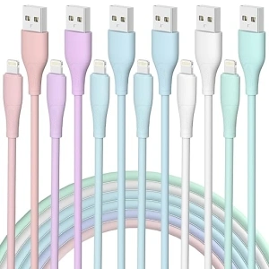 iPhone Charger Fast Charging 6Pack [3/3/6/6/6/10 FT] Apple MFi Certified Lightning Cable iPhone Charger Cord Compatible with iPhone 14 13 12 11 Pro Max XR XS X 8 7 6 Plus SE and More - Colorful