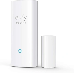 eufy Security Entry Sensor, Detects Opened and Closed Doors or Windows, Door Monitoring, Sends Alerts, Triggers Siren, 2-Year Battery Life, Indoor Use Only, Requires HomeBase, 24/7 Monitoring Optional