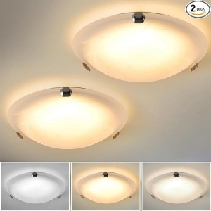 2PACK Recessed Mounted LED Ceiling Light, 12 Inch 18 Watt, Dimmable 3000K-4500K-6000K 3 Color Optional Ceiling Light, Suitable for Kitchen, Bedroom, Hallway, Porch