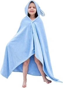 Kids Hooded Bath Towel Blanket Swaddle Wrap Ultra Soft Baby Toddler Poncho Shower Bathroom Towel for Boys and Girls, 27