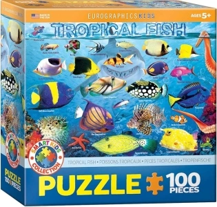 EuroGraphics Tropical Fish 100Piece Puzzle, Multi-Colored