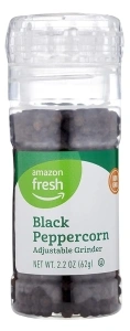 Amazon Fresh, Black Pepper Grinder, 2.2 Oz